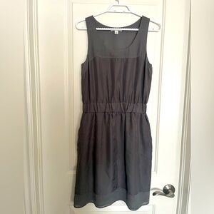 Banana Republic Grey Silk Sleeveless Dress Size 2